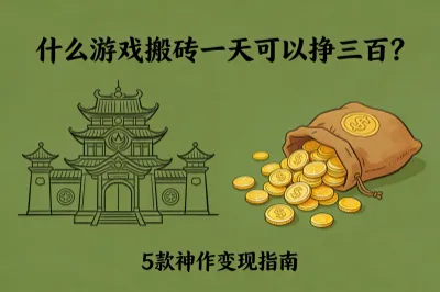 什么游戏搬砖一天可以挣三百？5款高收益神作