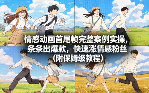 情感动画首尾帧完整案例实操，条条出爆款，快速涨情感粉丝（附保姆级教程）