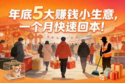 年底5大赚钱小生意，一个月快速回本！
