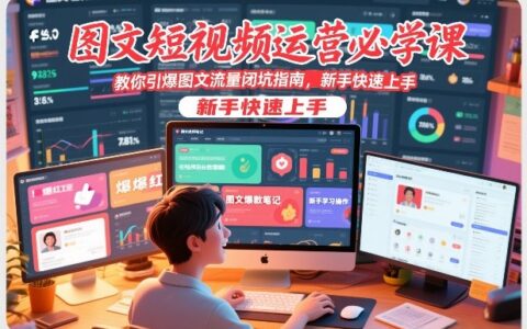 图文短视频运营必学课，教你引爆图文流量闭坑指南，新手快速上手
