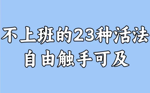 不上班也能赚钱：免费领取23种宅家生存指南
