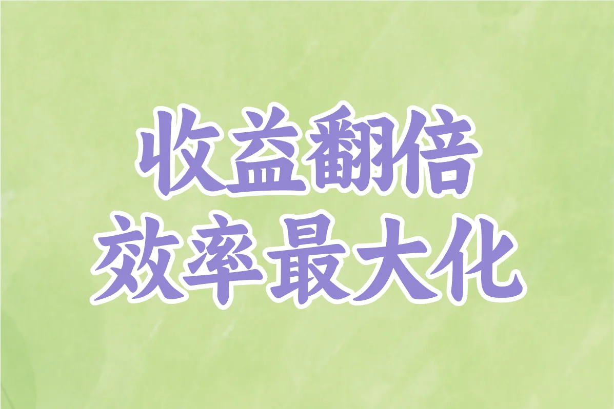 收益翻倍 效率最大化