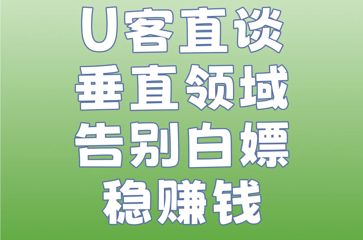  垂直领域 告别白嫖稳赚钱