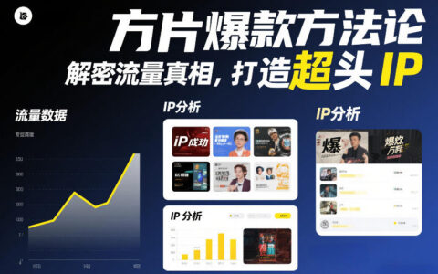 方片爆款方法论，解密流量真相，打造超头IP