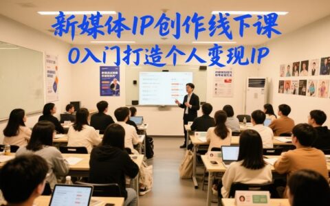 新媒体IP创作线下课，0入门打造个人变现IP
