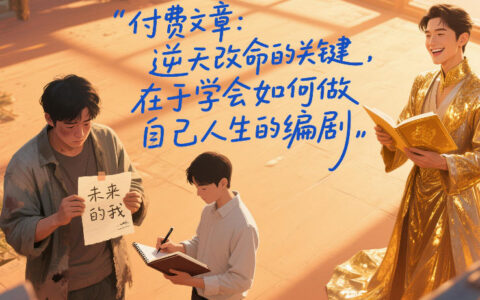 付费文章：逆天改命的关键，在于学会如何做自己人生的编剧