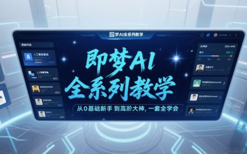 即梦AI全系列教学，从0基础新手到高阶大神，一套全学会