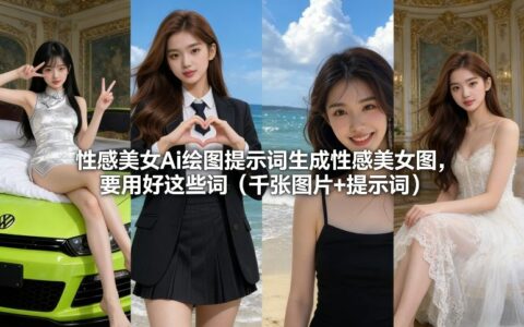 性感美女Ai绘图提示词生成性感美女图，要用好这些词（千张图片+提示词）