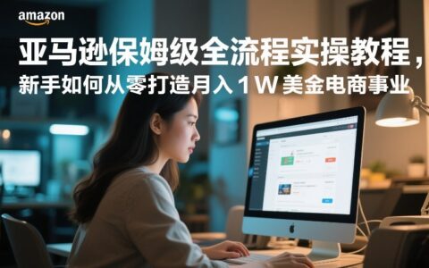 亚马逊保姆级全流程实操教程，新手如何从零打造月入1W美金电商事业