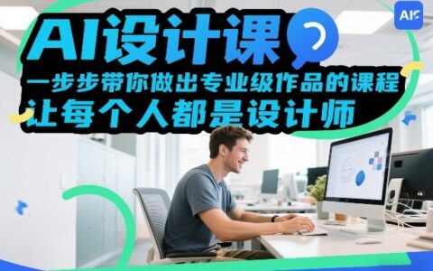 AI设计课，一步步带你做出专业级作品的课程，让每个人都是设计师