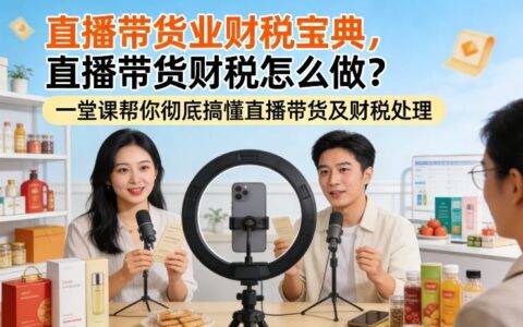 直播带货业财税宝典，直播带货财税怎么做？一堂课帮你彻底搞懂直播带货及财税处理
