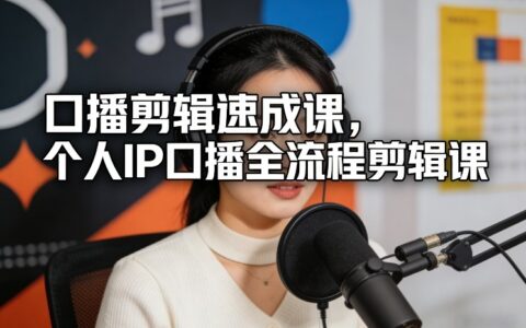 口播剪辑速成课，个人IP口播全流程剪辑课