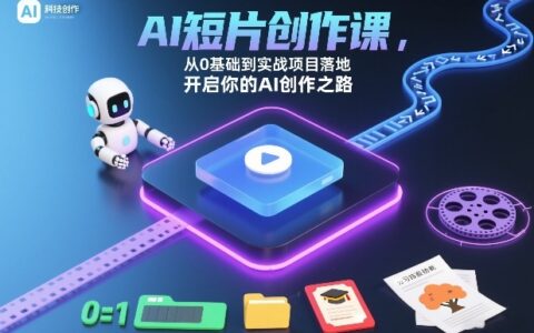 AI短片创作课，从0基础到实战项目落地，开启你的AI创作之路（更新）