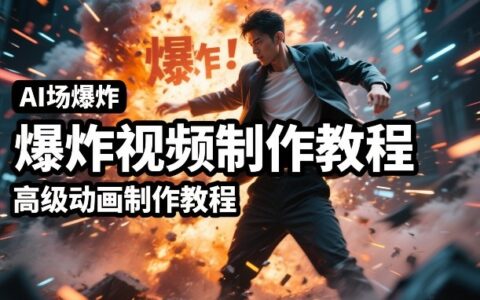 AI场景爆炸视频制作教程，利用人物实拍视频制作出高级的动画特效
