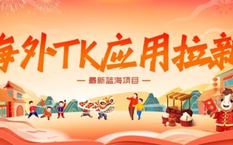 海外TK应用拉新，最新蓝海项目，早做早吃肉，月入5K美刀