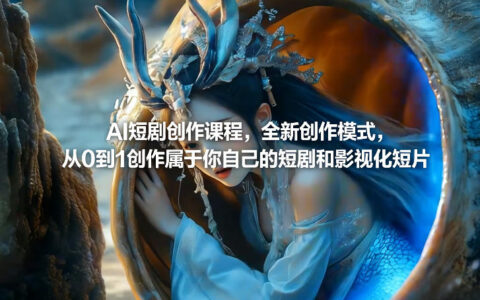 AI短剧创作课程，全新创作模式，从0到1创作属于你自己的短剧和影视化短片