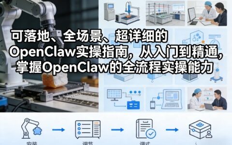 可落地、全场景、超详细的OpenClaw实操指南，从入门到精通，掌握OpenClaw的全流程实操能力
