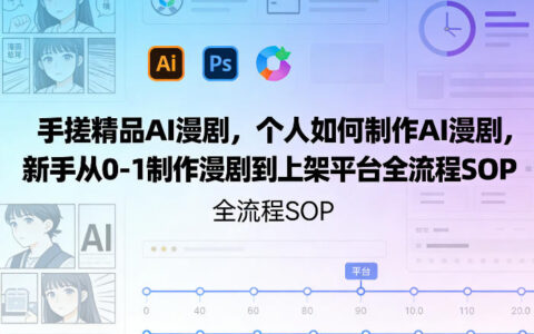 手搓精品AI漫剧，个人如何制作AI漫剧，新手从0-1制作漫剧到上架平台全流程SOP