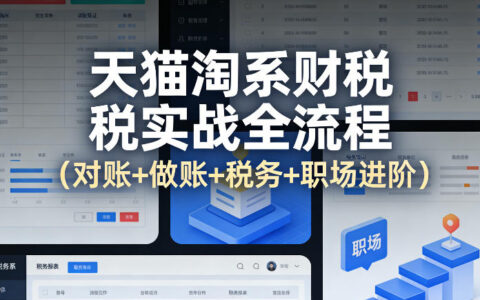天猫淘系财税实战全流程（对账+做账+税务+职场进阶）