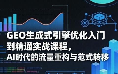GEO生成式引擎优化入门到精通实战课程，AI时代的流量重构与范式转移