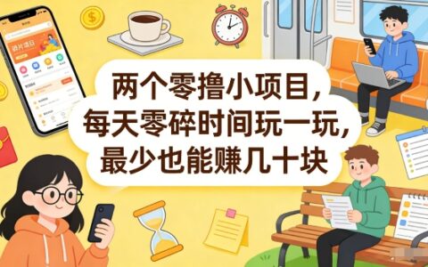 两个零撸小项目，每天零碎时间玩一玩，最少也能賺几十米【揭秘】
