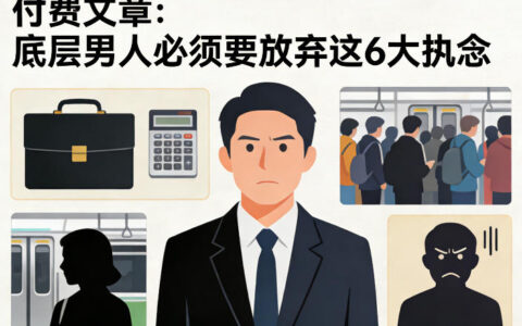 付费文章：底层男人必须要放弃这6大执念