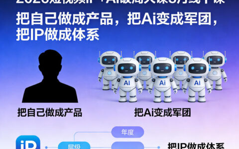 2026短视频IP+AI破局大课3月线下课，把自己做成产品，把Ai变成军团，把IP做成体系（更新）