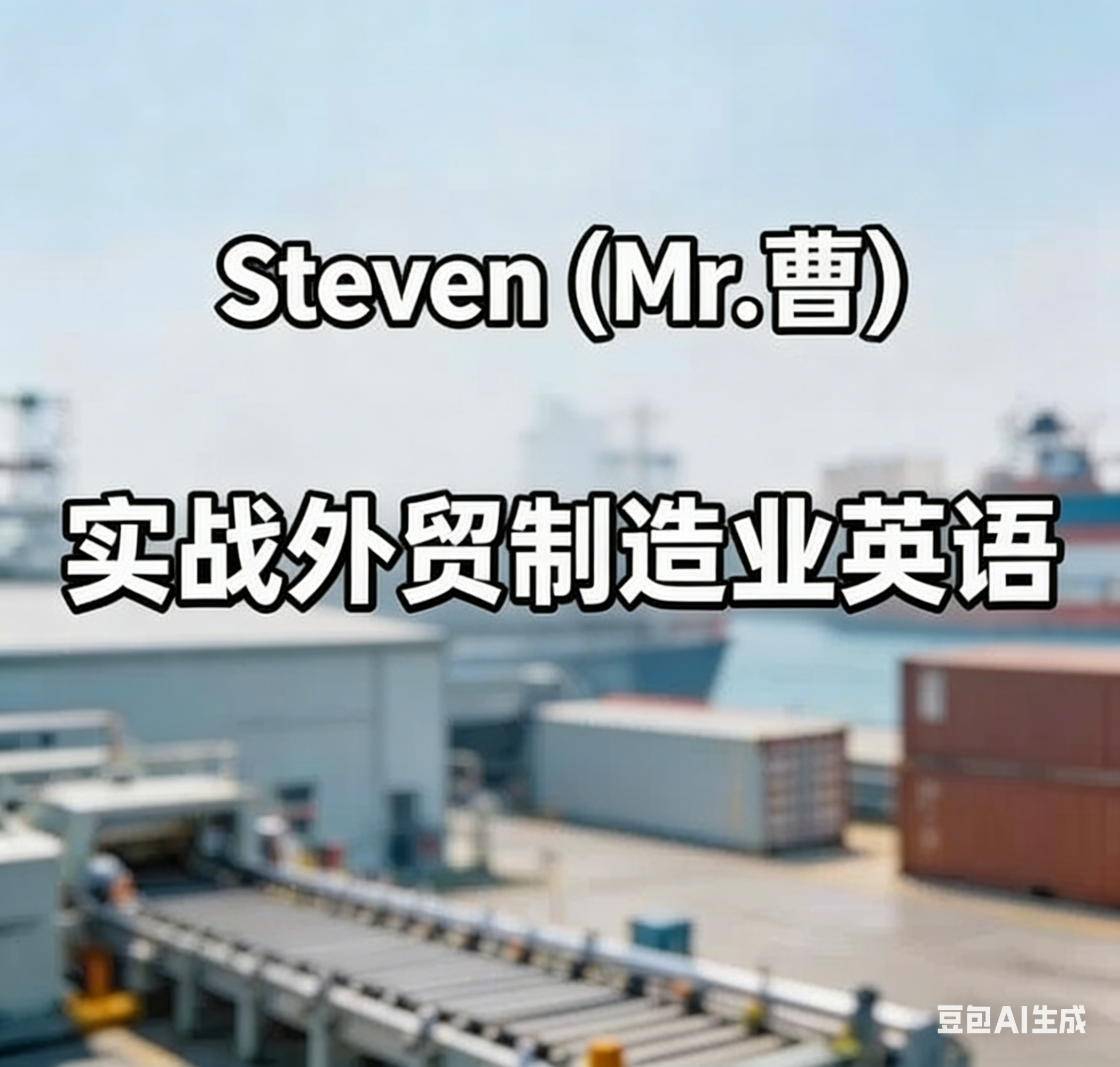 Steven(英语Mr曹)实战外贸制造业英语：高频场景、核心词汇与专业沟通全攻略
