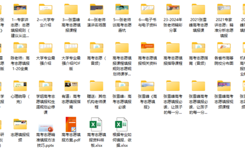 张雪峰老师视频资源下载合集【志愿相关】