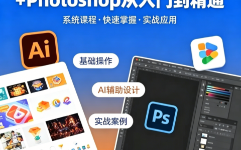 零基础AI缩略图设计+Photoshop从入门到精通 全套教程（含形象照拍摄精修）