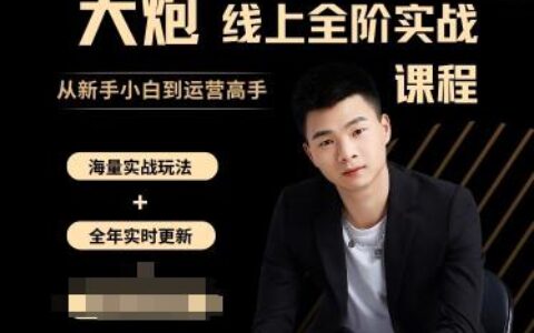 2026大炮拼多多全阶实战课程：从入门到精通的全阶运营指南