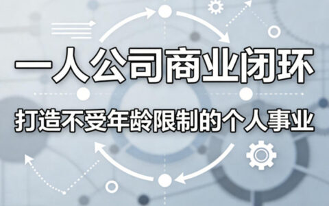 一人公司商业闭环，打造一份不受年龄限制的个人事业