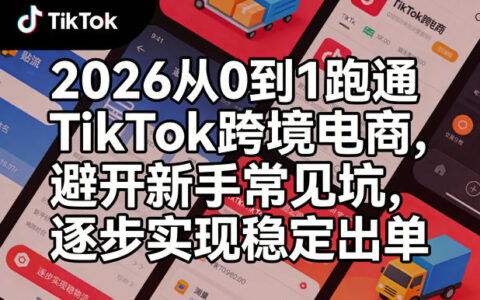 2026从0到1跑通TikTok跨境电商，避开新手常见坑，逐步实现稳定出单