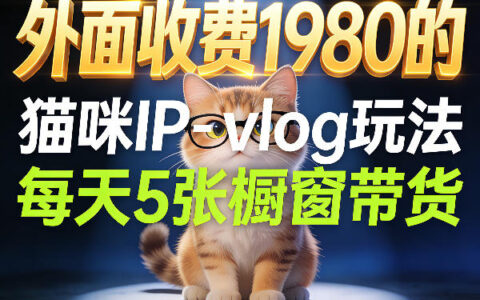 宠物赛道猫咪IP-vlog玩法，26条视频涨粉29W，每天5张橱窗带货拆解