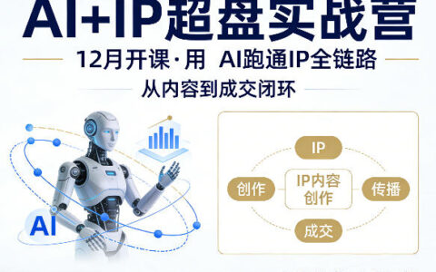 格掌门AI+IP超盘实战营，12月的课，用AI跑通IP全链路，从内容到成交闭环