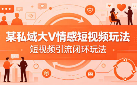 某私域大V情感短视频玩法，短视频引流闭环玩法