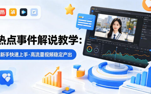 某大V的热点事件解说教学，新手也能快速上手，稳定产出高流量解说视频
