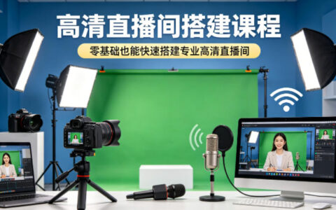 高清直播间搭建课程，零基础也能快速搭建专业高清直播间