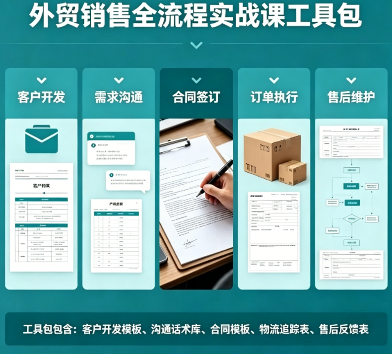 外贸销售全流程实战课工具包（外贸创业笔记_10年外贸经验）