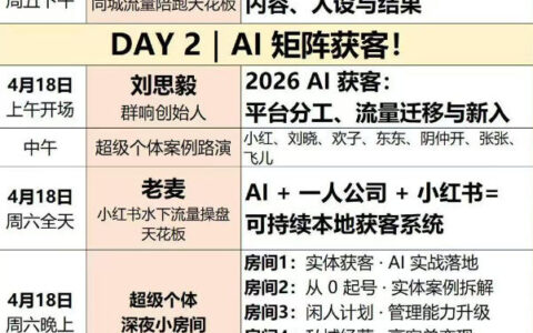 AI获客大课小红书+IP+短视频3天2夜线下课，用最真实的一线案例，最前沿的AI工具，最有效的流量打法