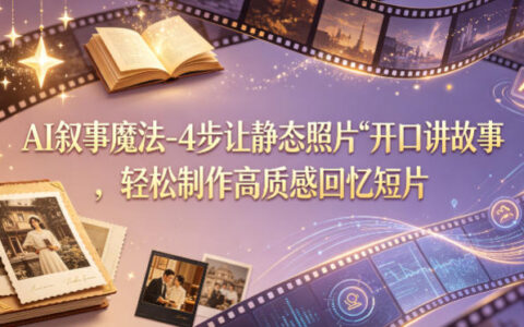 AI叙事魔法-4步让静态照片“开口讲故事”，轻松制作高质感回忆短片