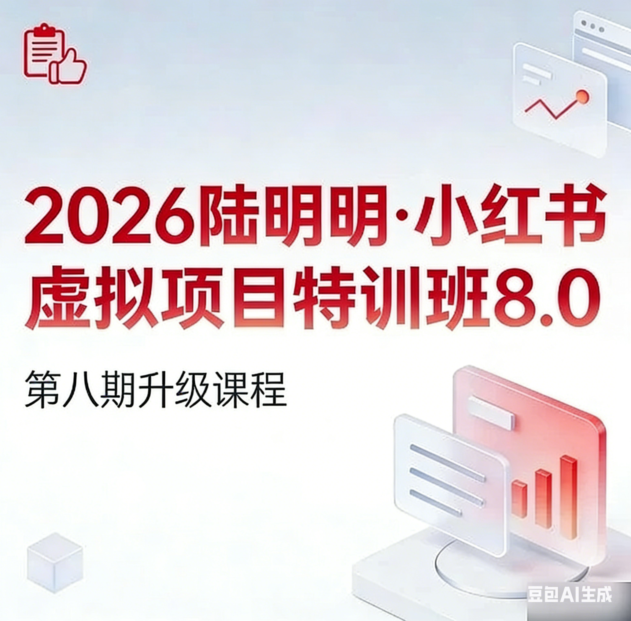 2026陆明明·小红书虚拟项目特训班8.0：AI赋能，跑通小红书虚拟资料变现全流程