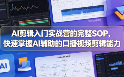 AI剪辑入门实战营的完整SOP，快速掌握AI辅助的口播视频剪辑能力