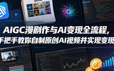 AIGC漫剧创作与AI变现全流程，手把手教你自制原创AI视频并实现变现（更新0516）