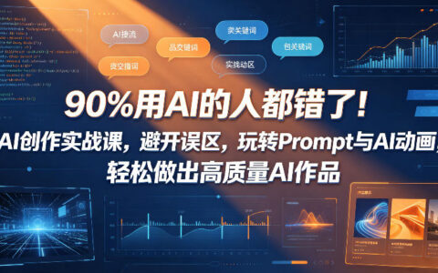 90%用AI的人都错了！AI创作实战课，避开误区，玩转Prompt与AI动画，轻松做出高质量AI作品