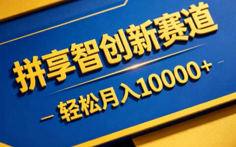拼享智创新赛道，轻松月入1W+，门槛极低、收益稳定、可长期放大的轻资产项目【揭秘】
