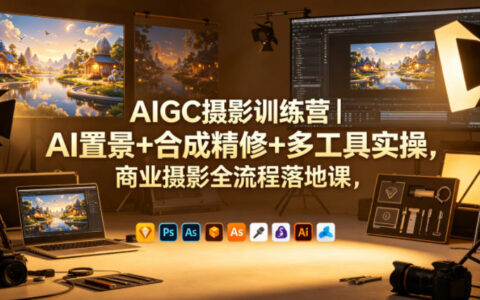 AIGC摄影训练营｜AI置景+合成精修+多工具实操，商业摄影全流程落地课