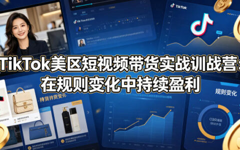 TikTok美区短视频带货实战训战营：在规则变化中持续盈利