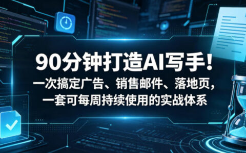 90分钟打造AI写手！一次搞定广告、销售邮件、落地页，一套可每周持续使用的实战体系【原创双语字幕】