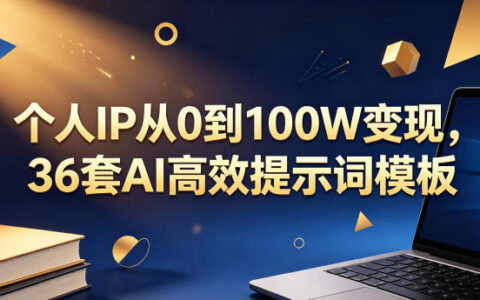 个人IP从0到100W变现，36套AI高效提示词模板【文档】